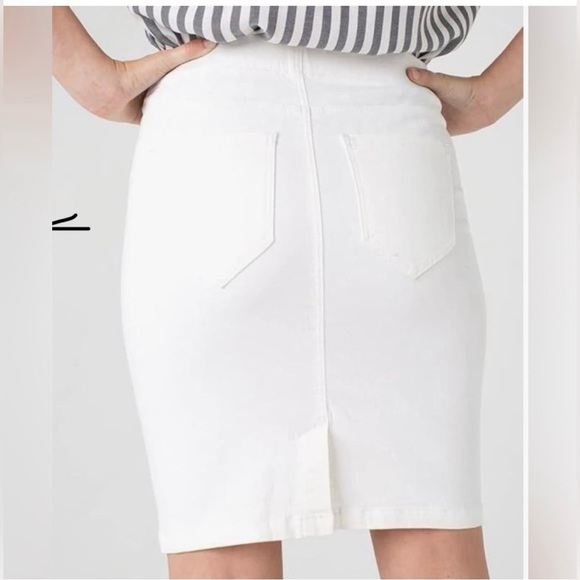Liverpool Chloe Pencil Skirt in white - Picture 3 of 7